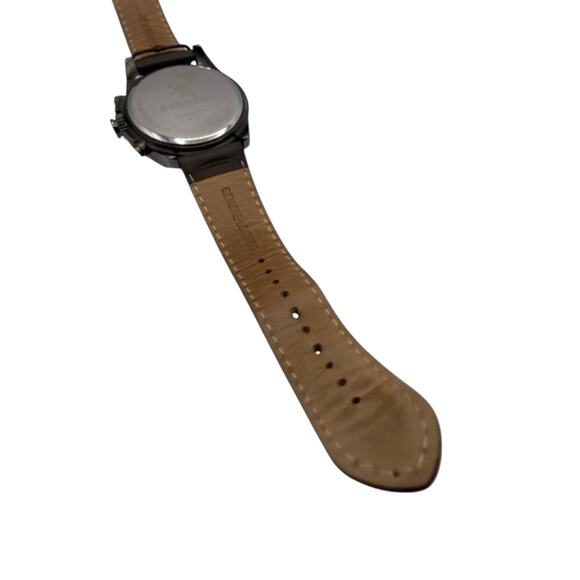 Express Men’s Chronograph Watch Black & Rose Gold | Genuine Leather Strap - Picture 8 of 8